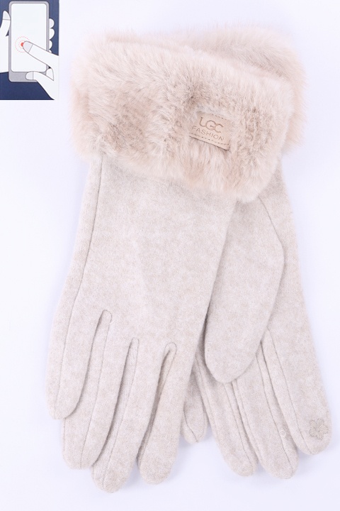 Перчатки жен. Солнце L-4 шерсть/сенсор