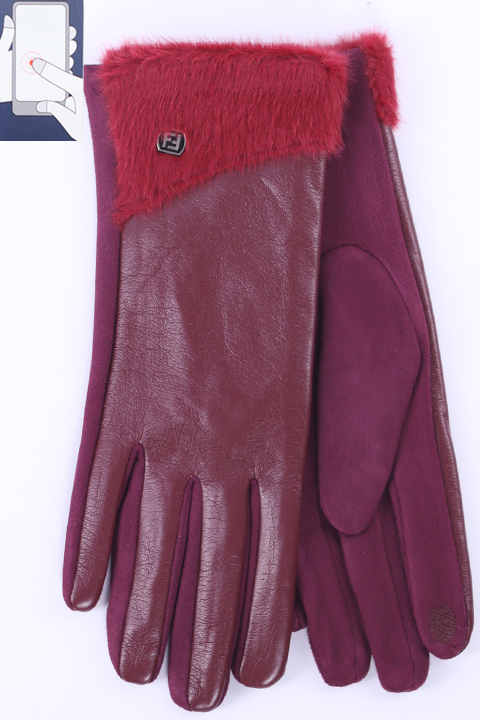 Перчатки жен. LuMeiJia A-2 мех/сенсор