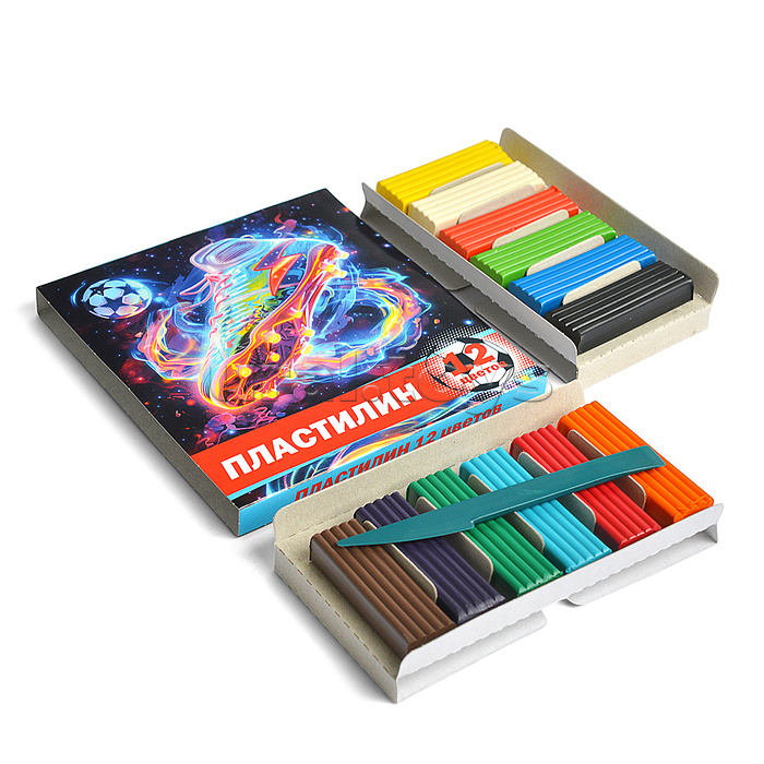 Пластилин 12 цветов