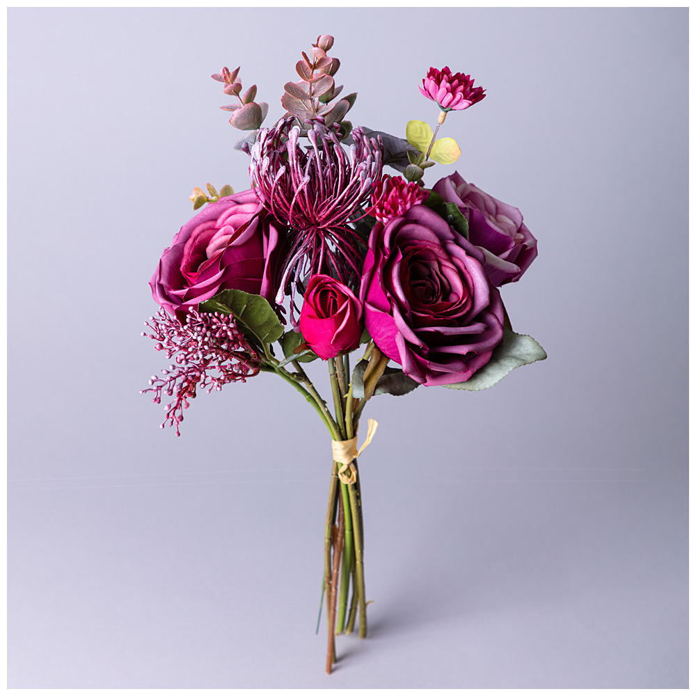 БУКЕТ ИСКУССТВЕННЫХ ЦВЕТОВ ВЫСОТА=25 СМ БЕЗ УПАКОВКИ (МАЛ=12ШТ./КОР=120ШТ.)