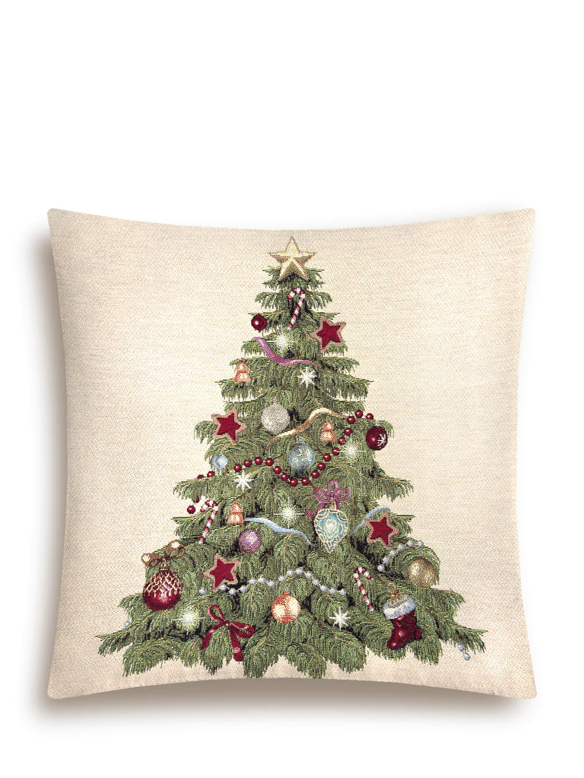 Новогодняя елка Наволочка 45х45 см 2107866 люрекс золото