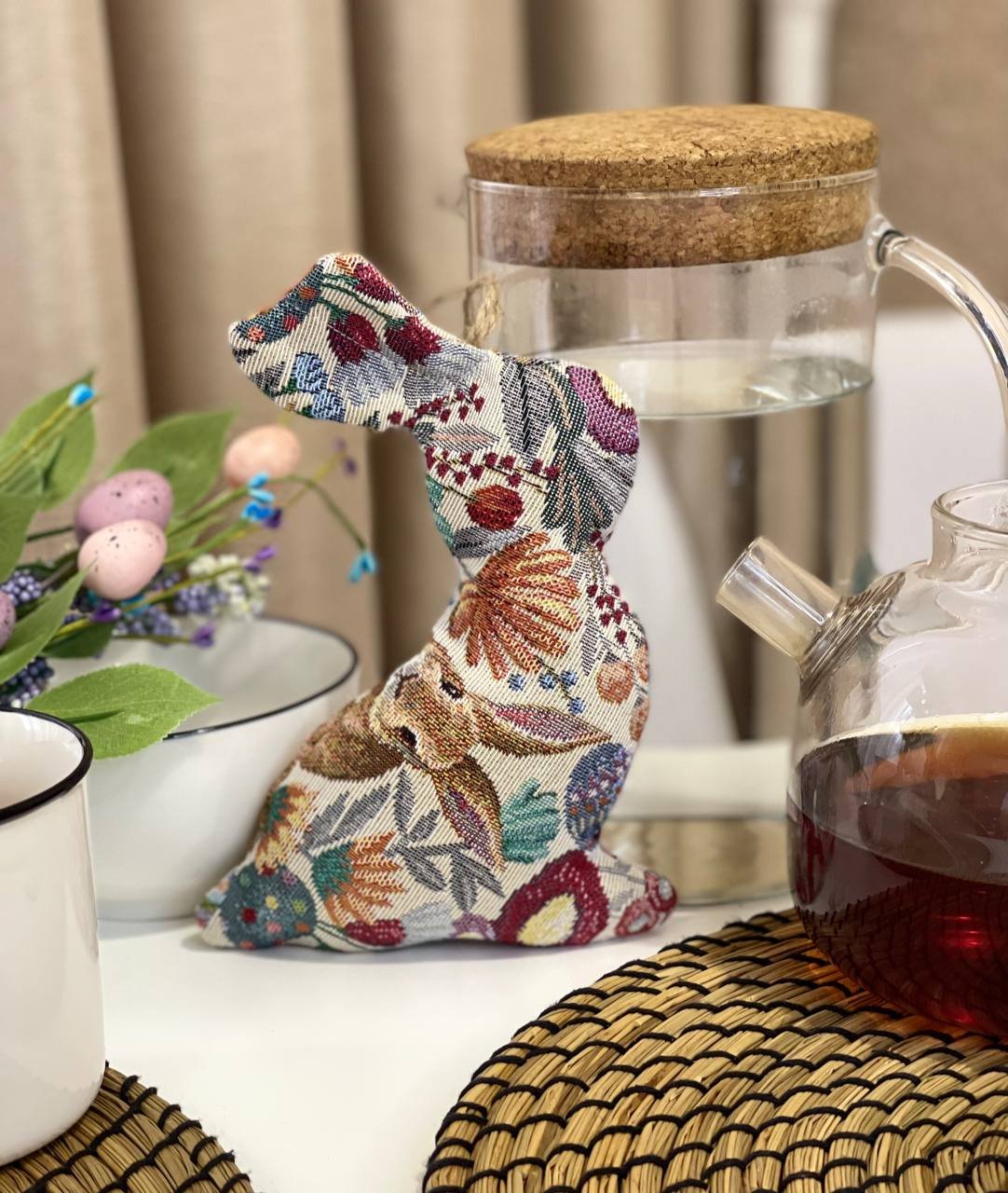 Зайчик подвес Весенний мотив 22х12 см 2520159