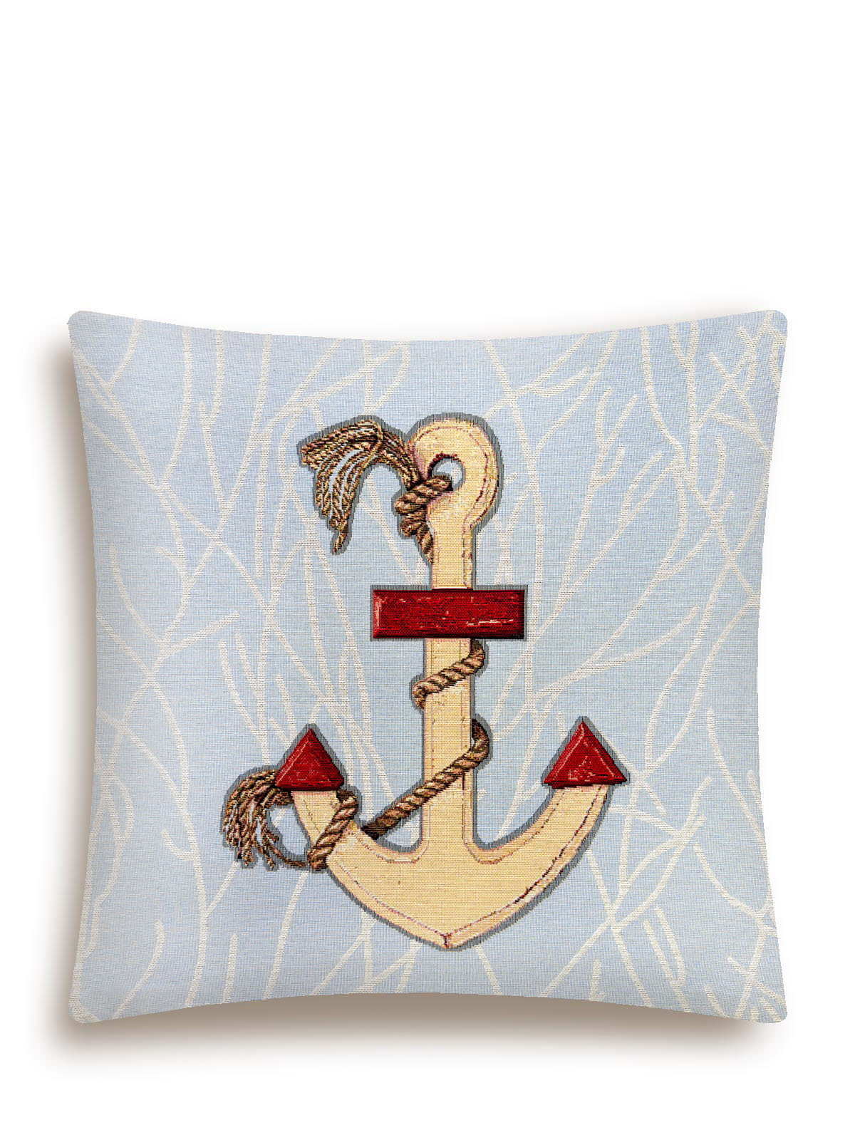 Якорь голубой фон Наволочка 45х45 см 2102806