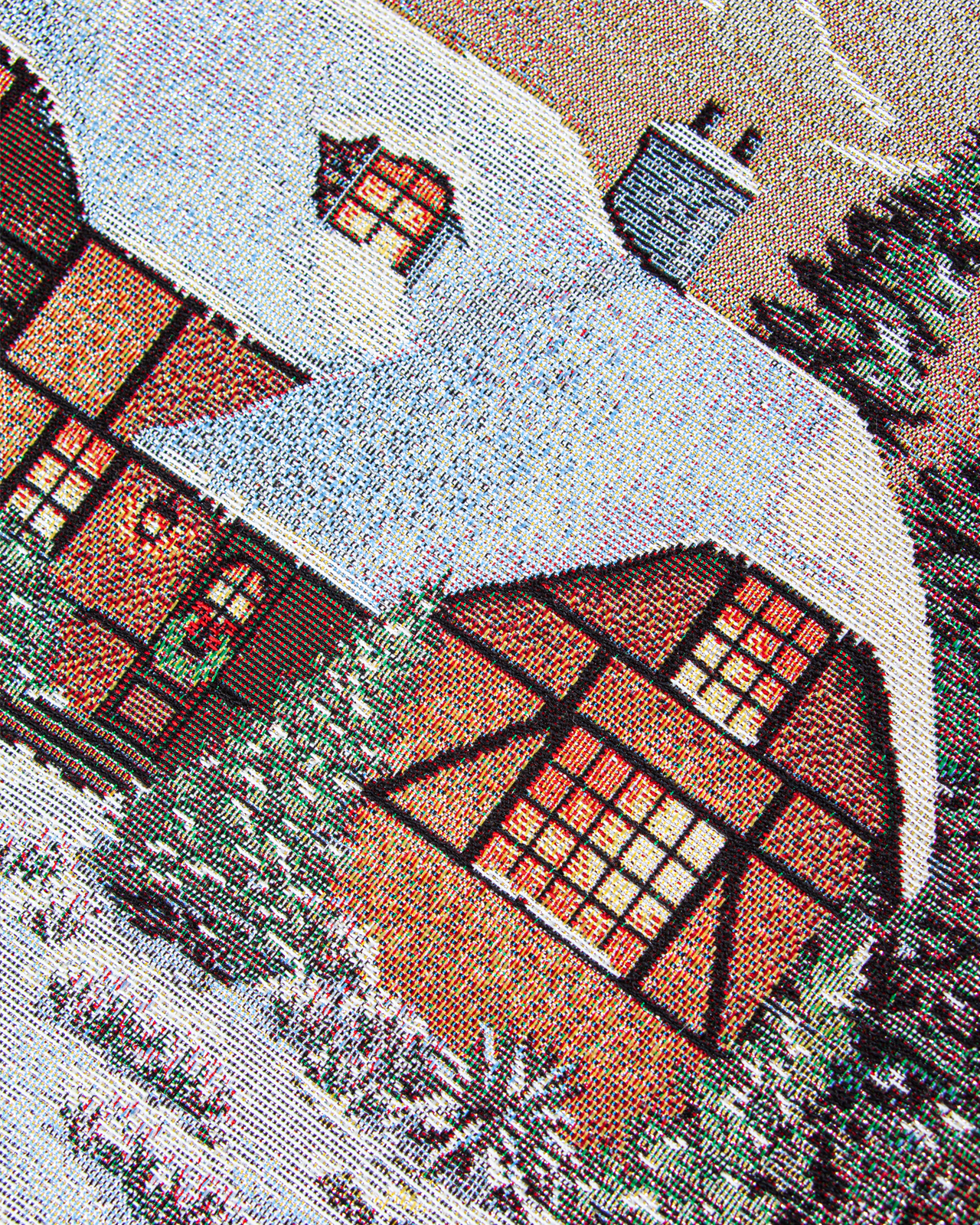 Новогодний вечер бежевый фон Салфетка 100х100 см 2101599