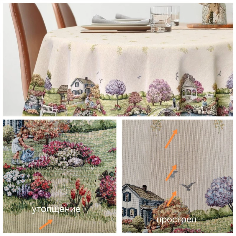 Outlet Весенний парк Девочки Скатерть круг д160 см 2519400 б/л