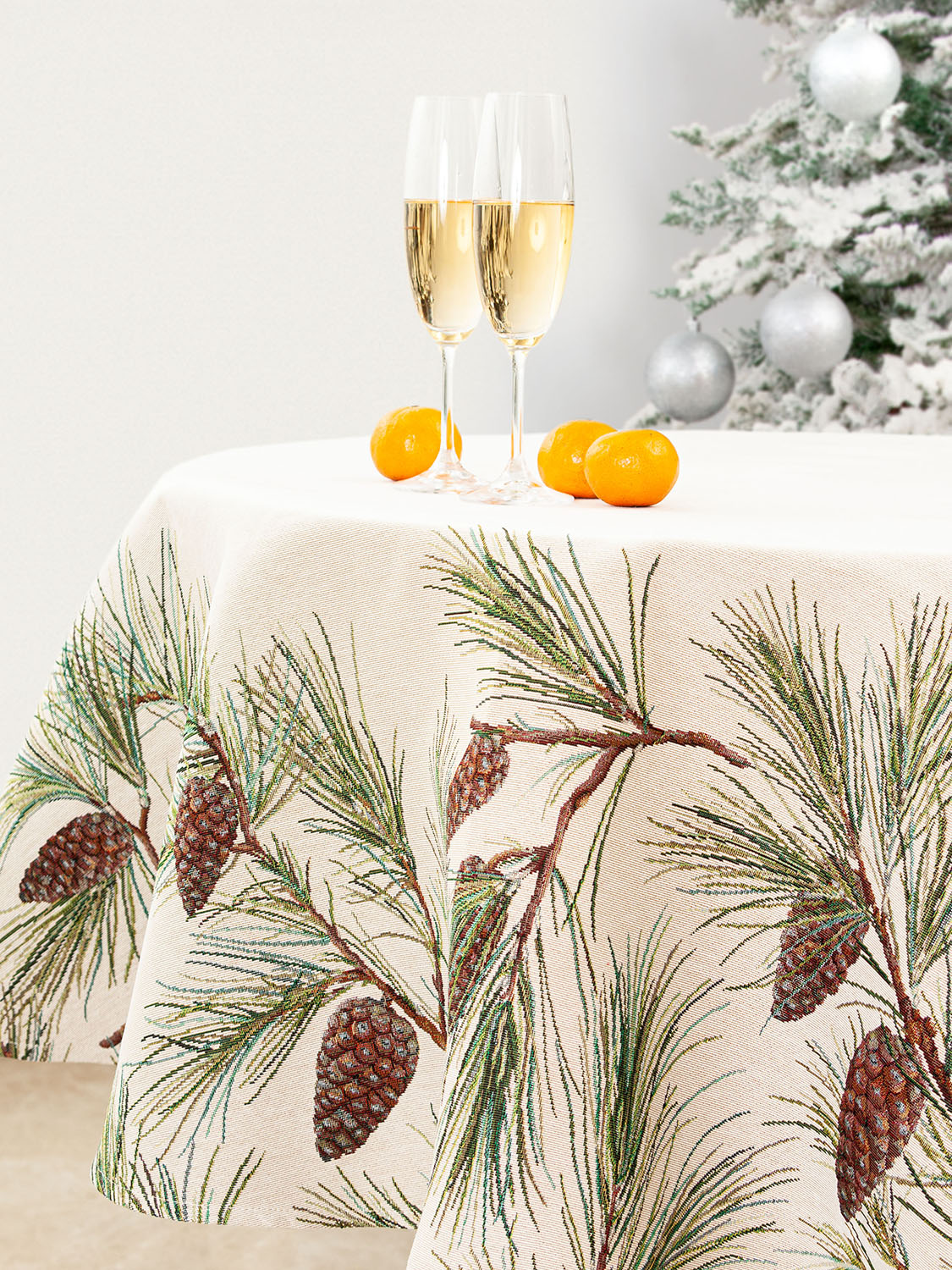 Питер Пэн Шишки Скатерть круг д160 см 2106784