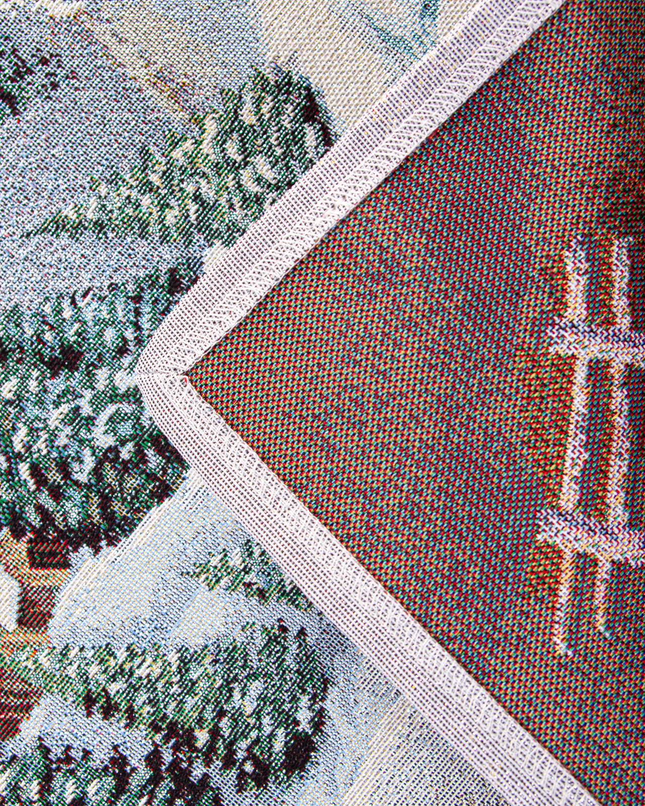 Новогодний вечер голубой фон Салфетка 100х100 см 2100266