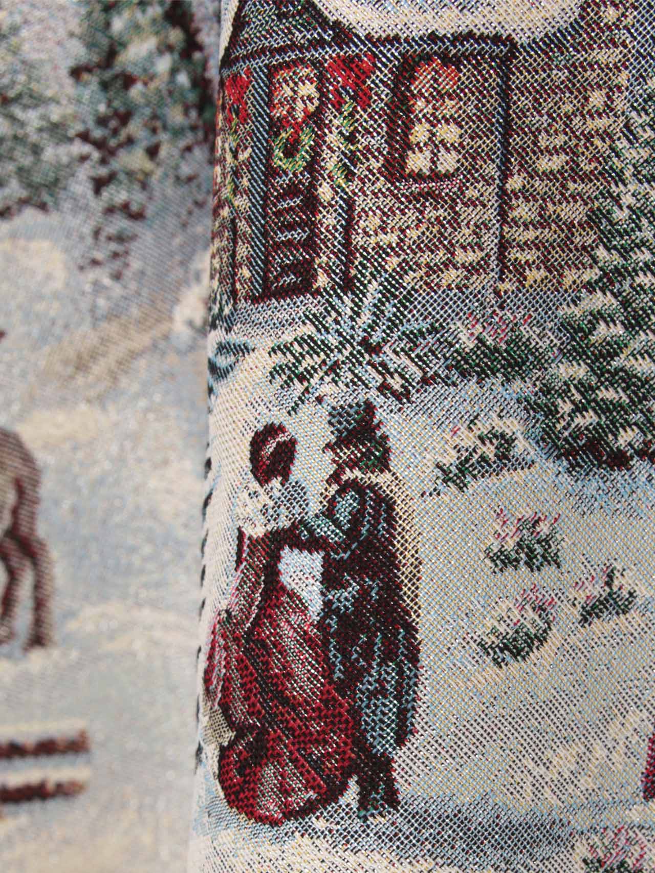 Новогодний вечер голубой фон Скатерть круг д186 см 2101543