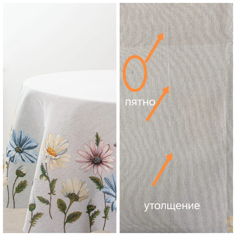 Outlet Ромашки Скатерть круглая д165 см 2519425