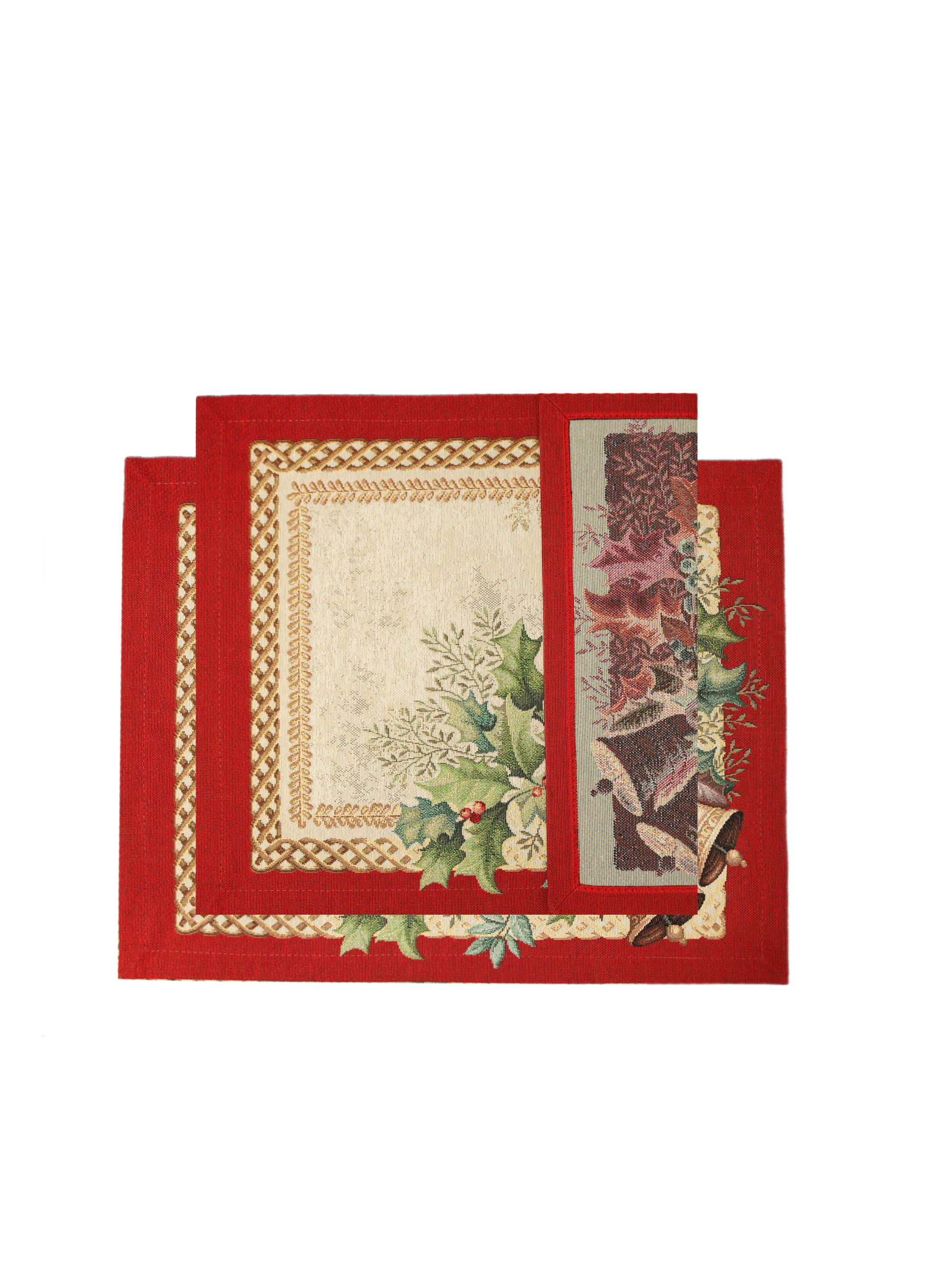 Елочные украшения Колокольчики уголок КБ Комплект салфеток 2шт 35х45 см б/л 2518936 New