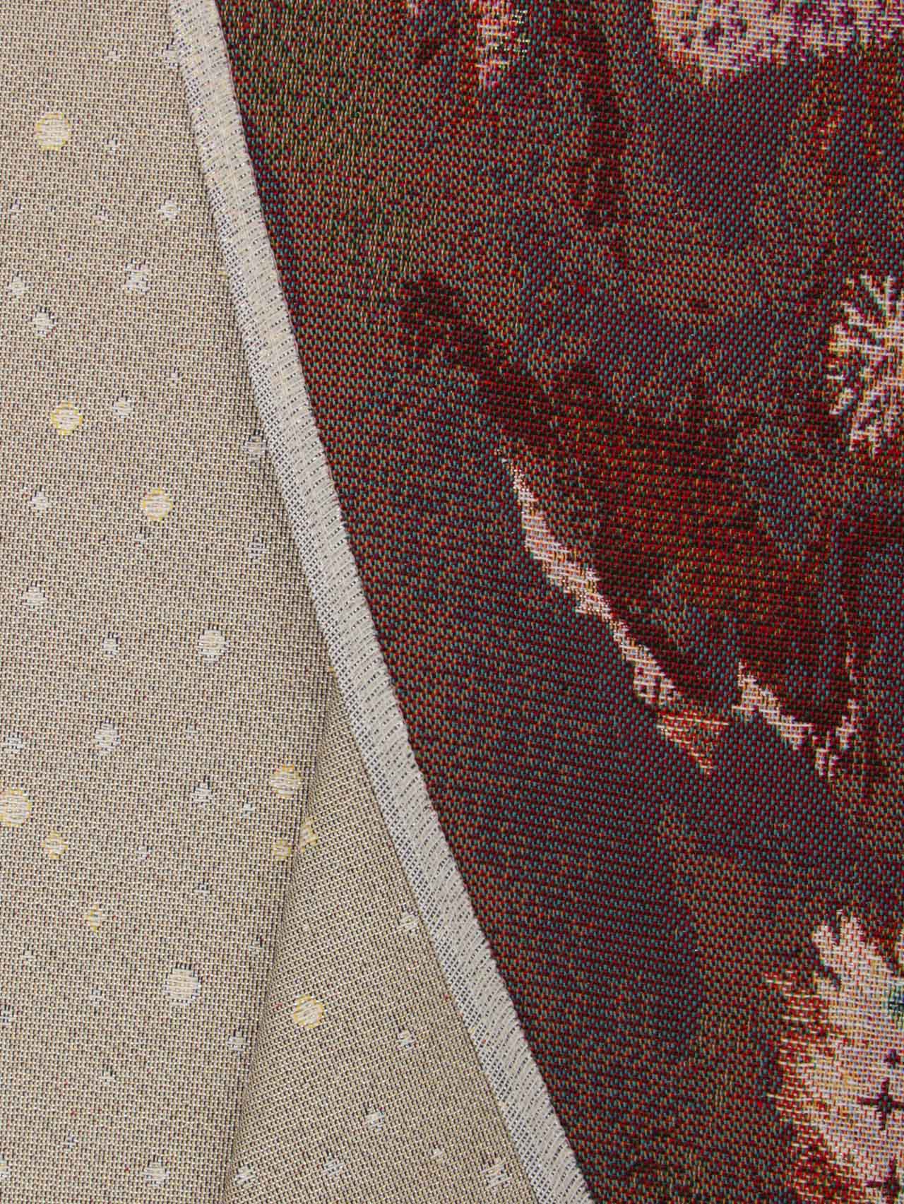 Новогодний вечер бежевый фон Скатерть круг д165 см 2102399