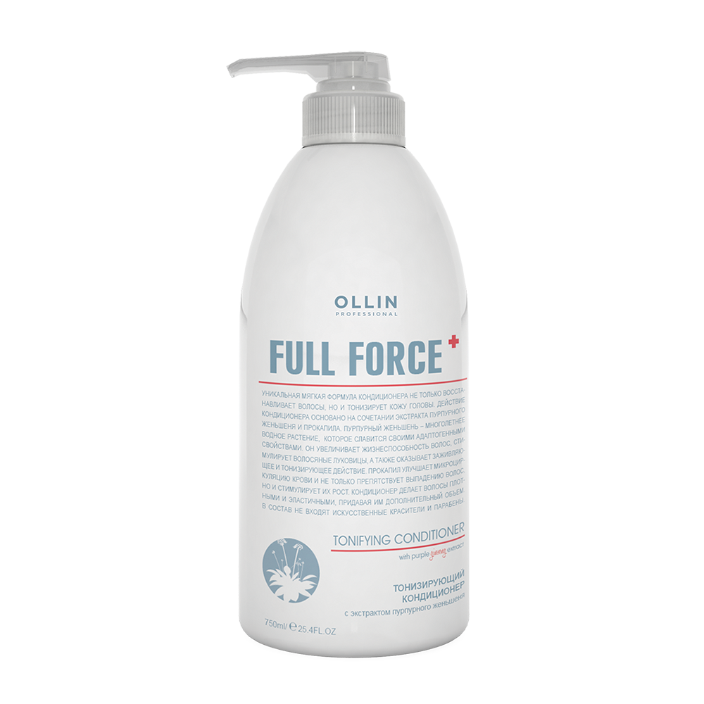 OLLIN Кондиционер тонизирующий с экстрактом пурпурного женьшеня / FULL FORCE 750 мл