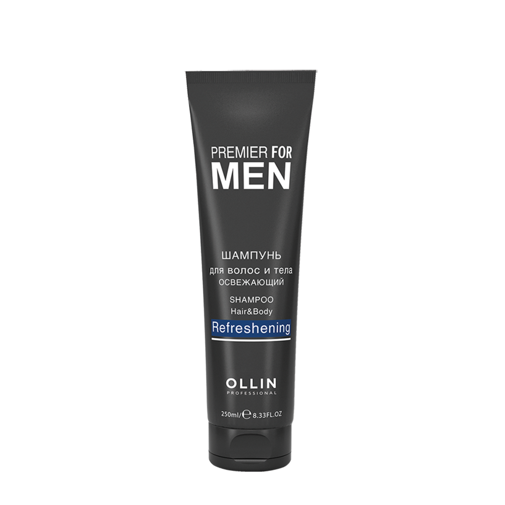 OLLIN Шампунь освежающий для волос и тела, для мужчин / Shampoo Hair & Body Refreshening PREMIER FOR MEN 250 мл