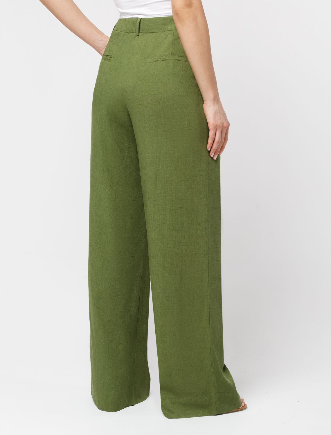 Свободные брюки изо льна с вискозой