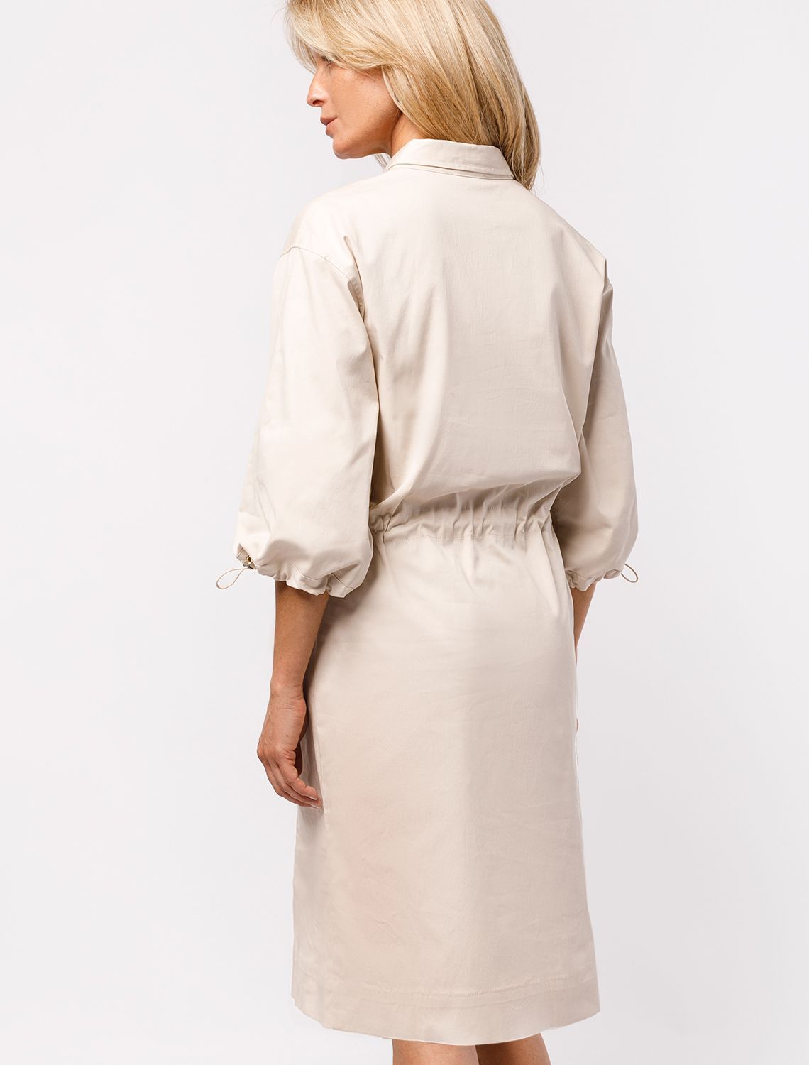 Платье на кулисе с регуляторами из хлопка с эластаном