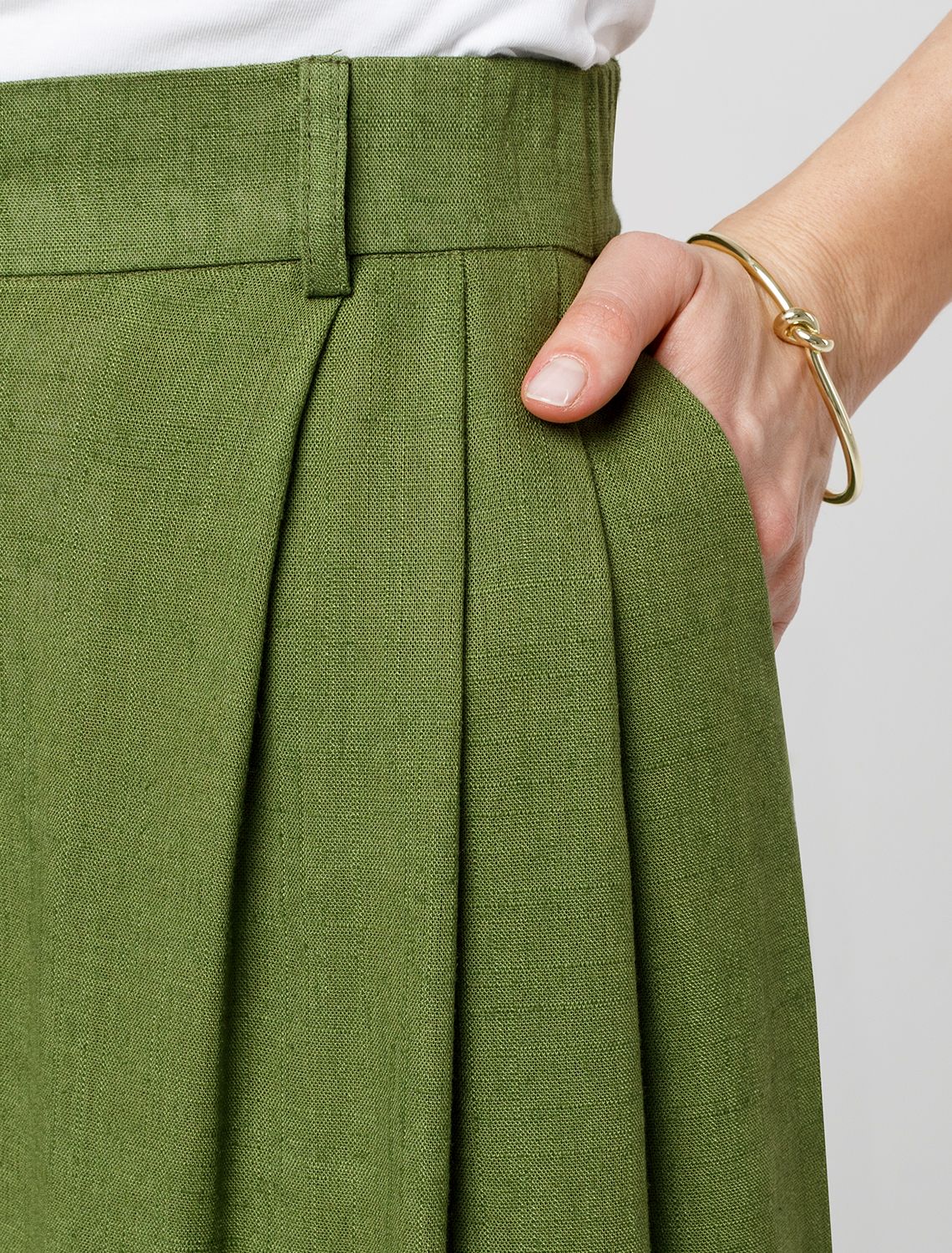 Свободные брюки изо льна с вискозой