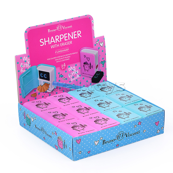 Точилка с контейнером и ластиком