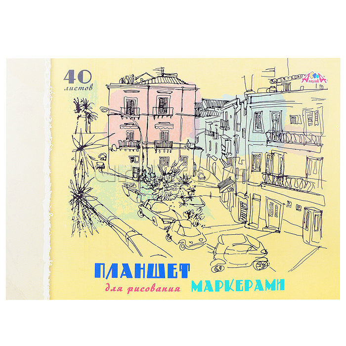 Планшет А4 40л. для рисования маркерами