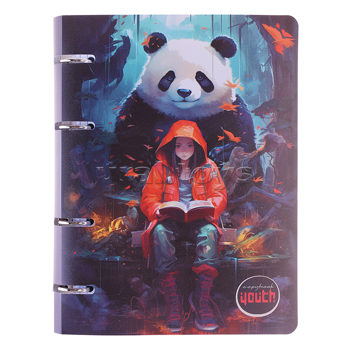 Тетрадь 80л. на кольц. А5 пл.обл.,