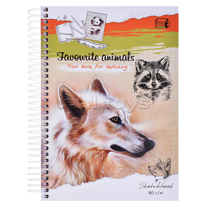 Скетчбук А5, 80л,