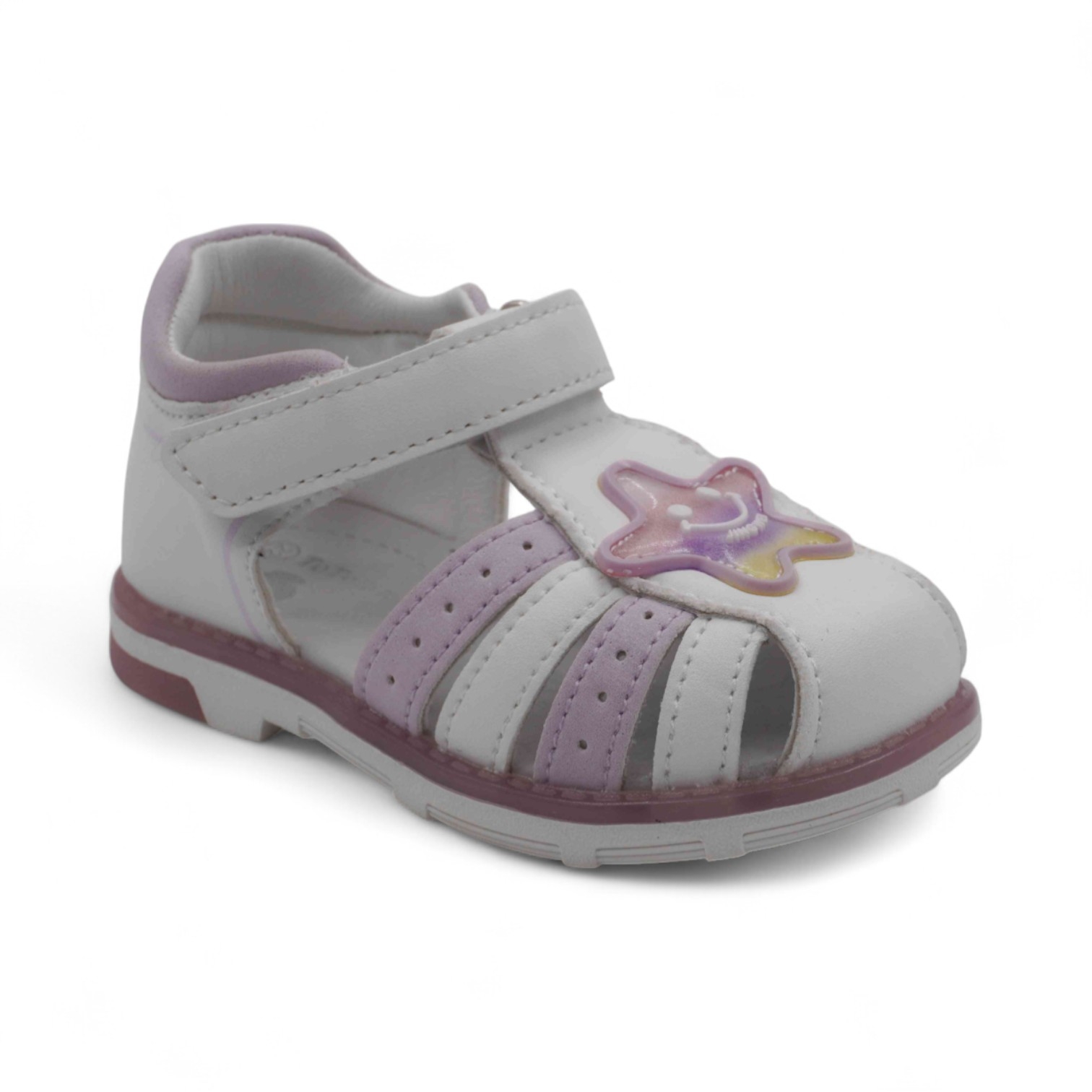 Сандалии детские AL967-1Q бело фиолетовые