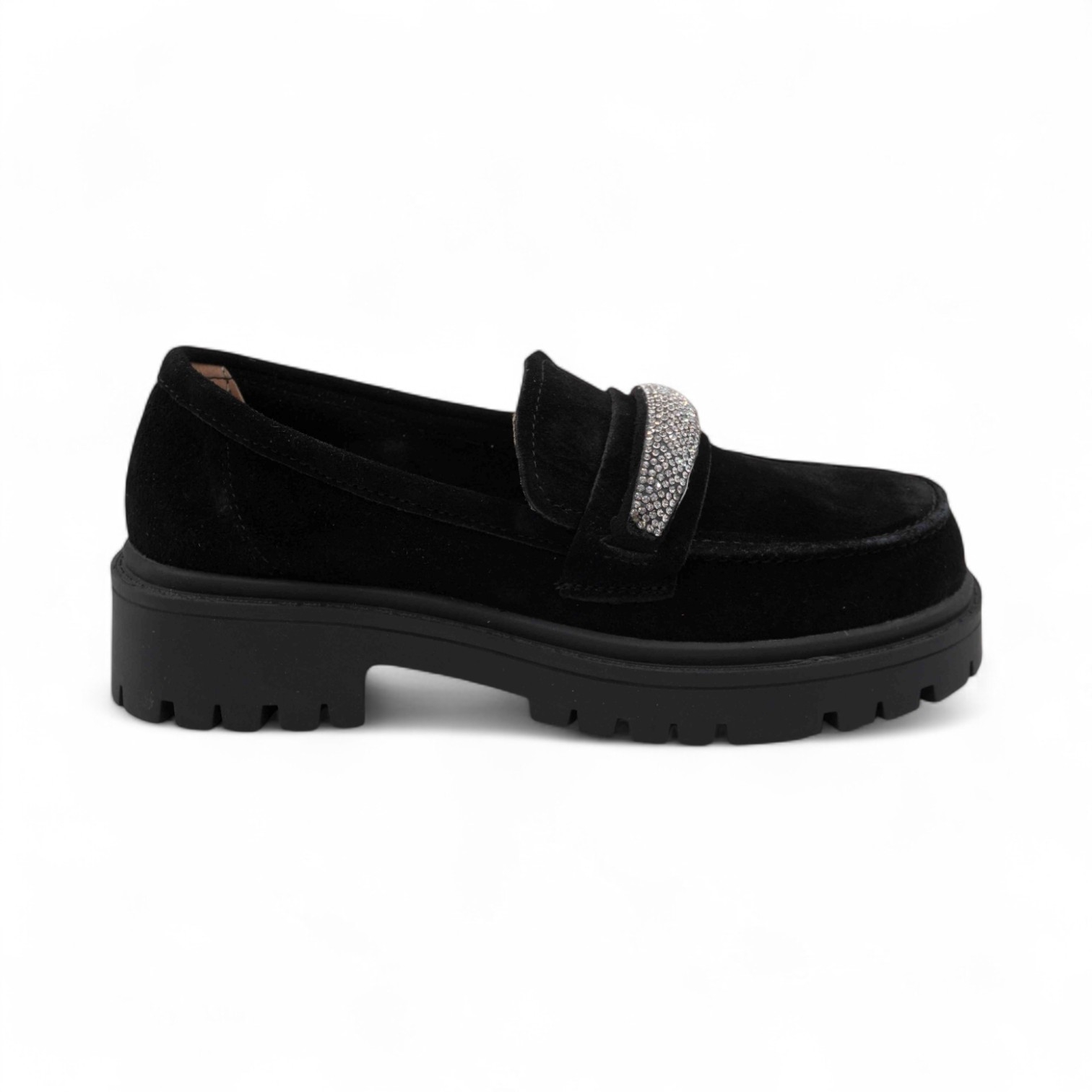 Лоферы из натуральной замши ЕМ19-1 черные