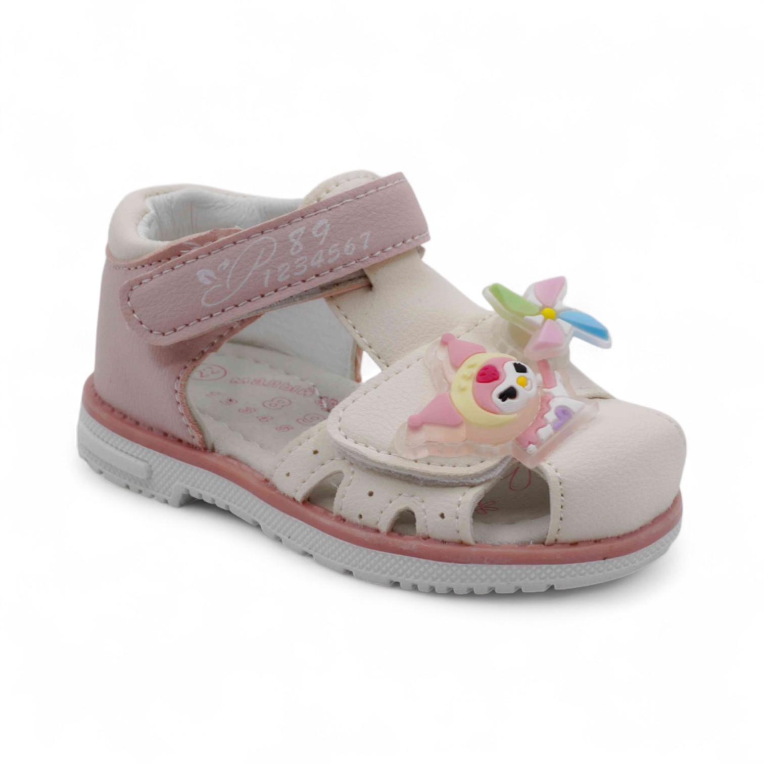 Сандалии детские LC106-2 бело розовые