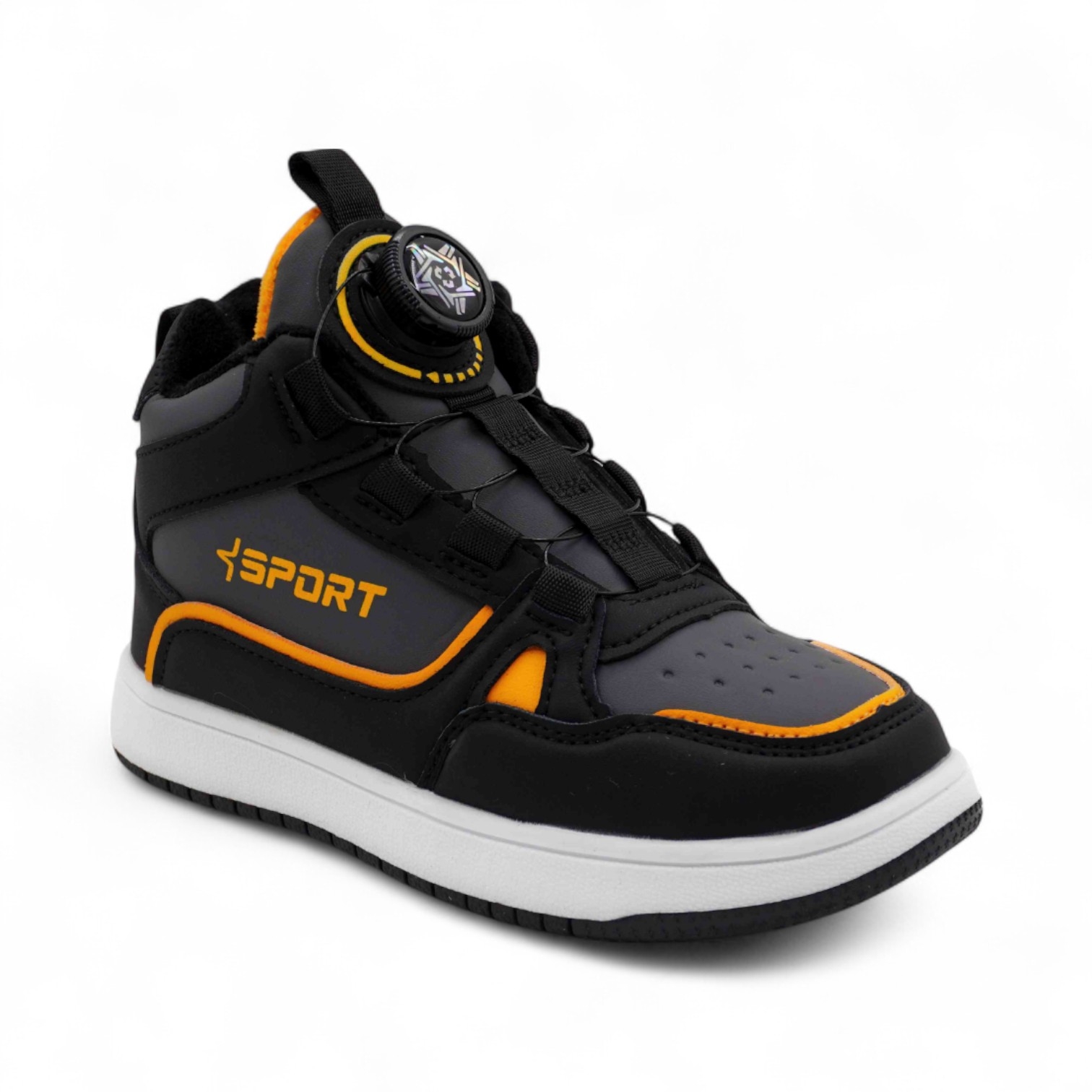 Кроссовки высокие демисезонные А7775-3 черные п/п