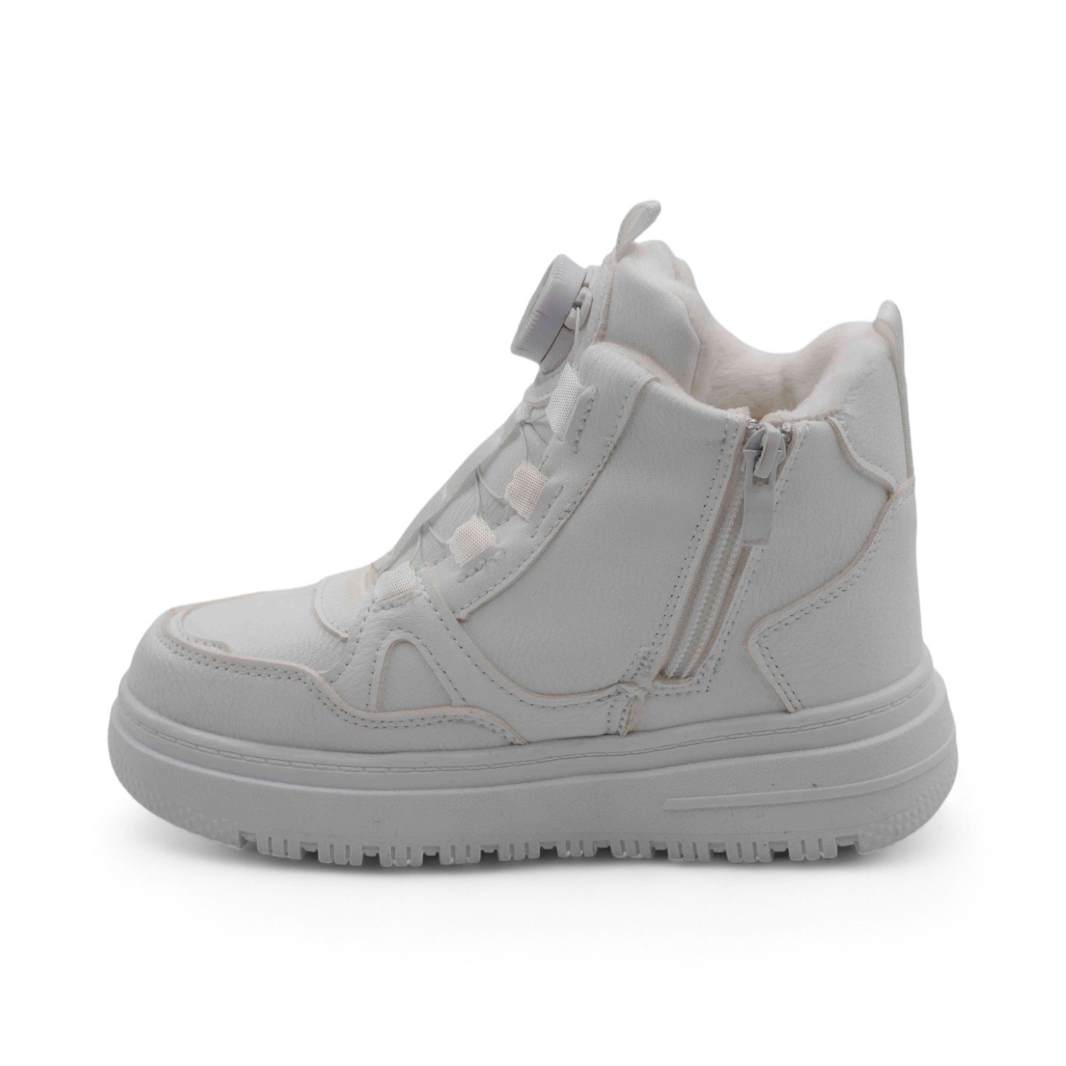 Кроссовки зимние на меху А7186-18 белые