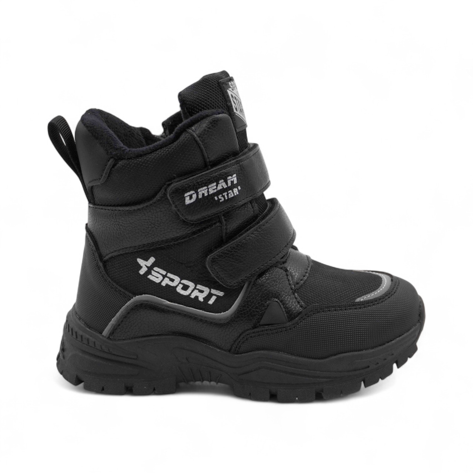 Ботинки мембранные на меху А6675-21 черные