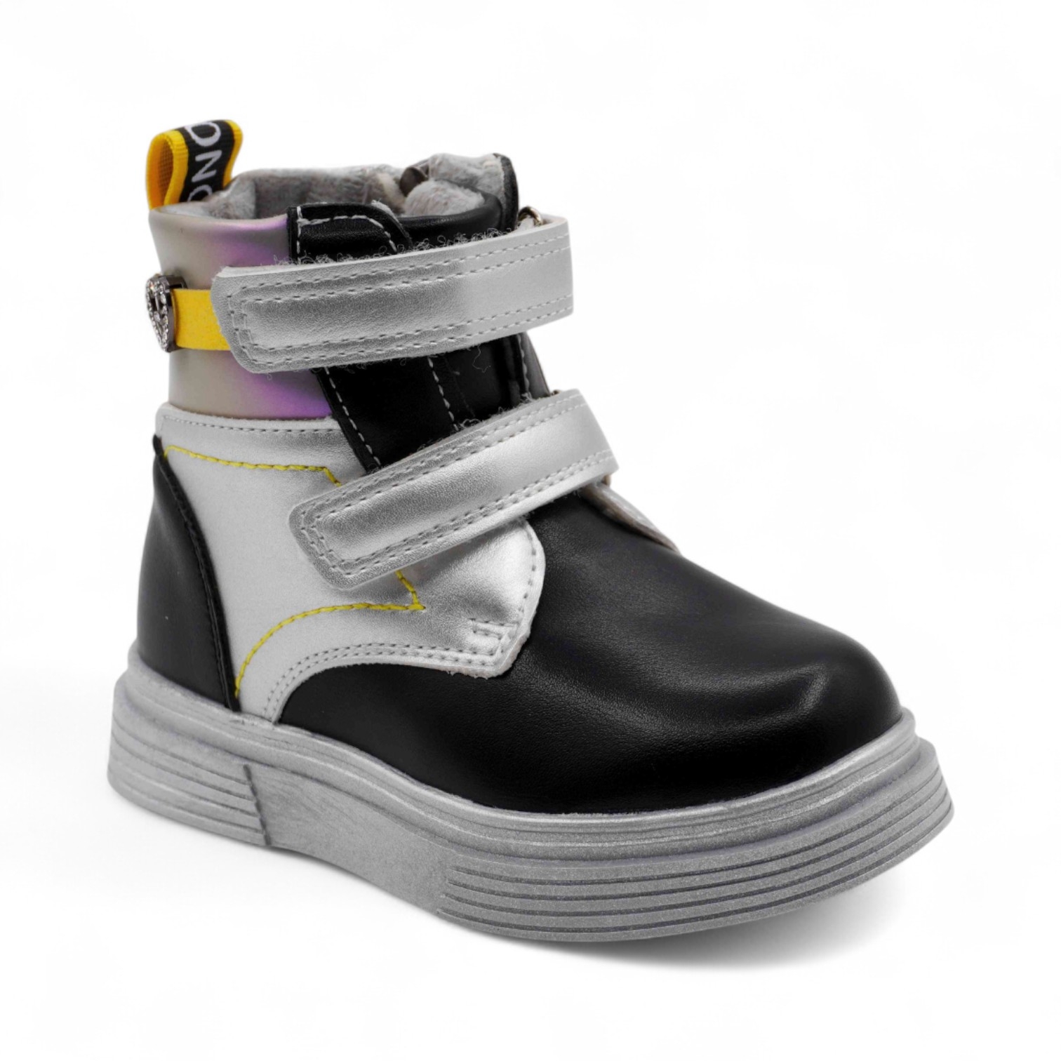 Ботинки PV596-1-5 черно серебристые