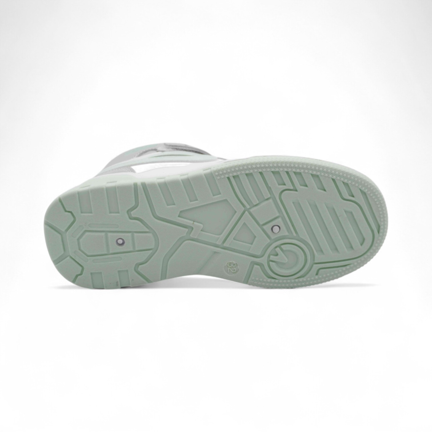 Кроссовки подростковые высокие 4490-3А серо зеленые