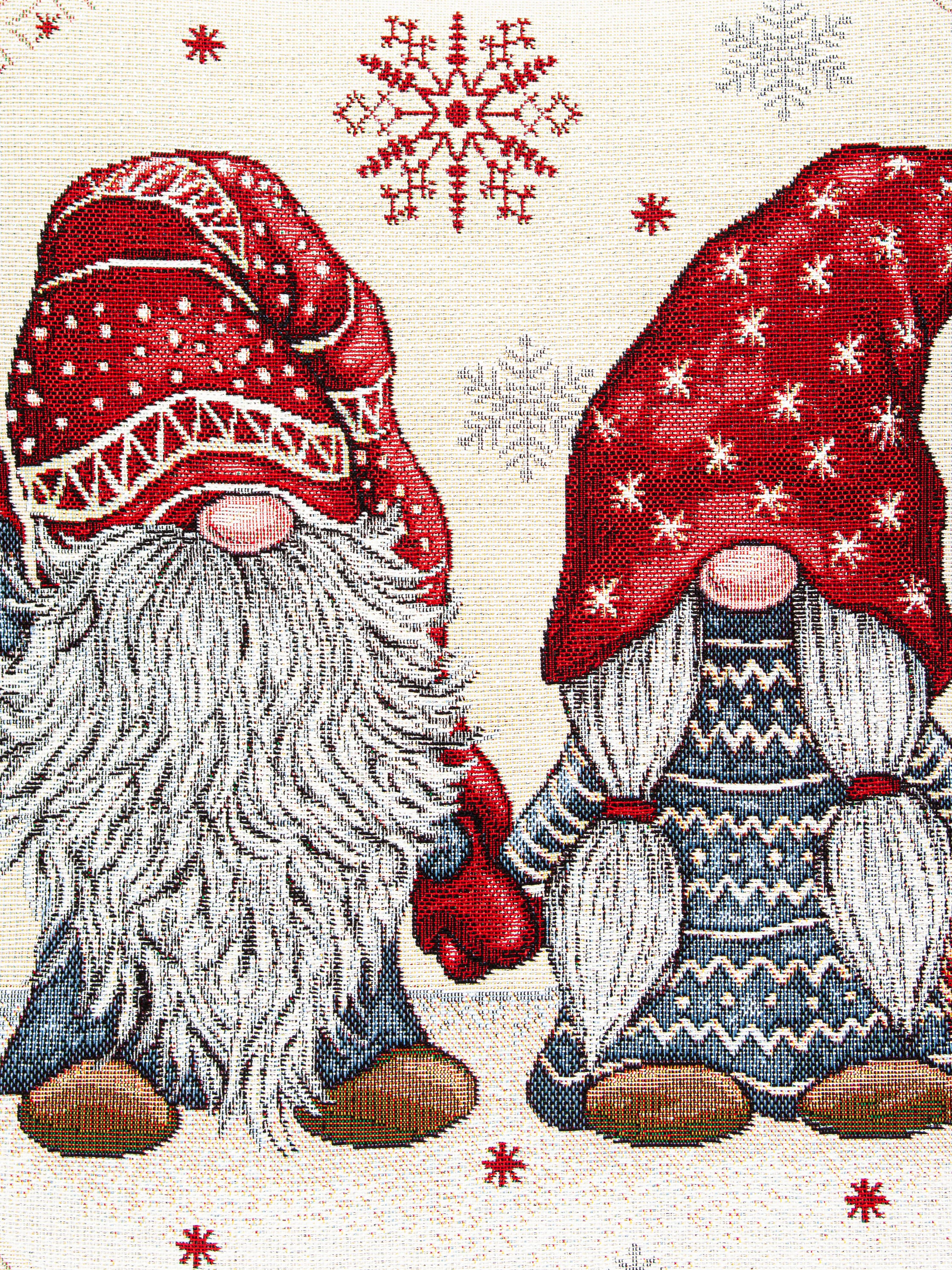 Гномы снежинки Наволочка 45х45 см 2105187