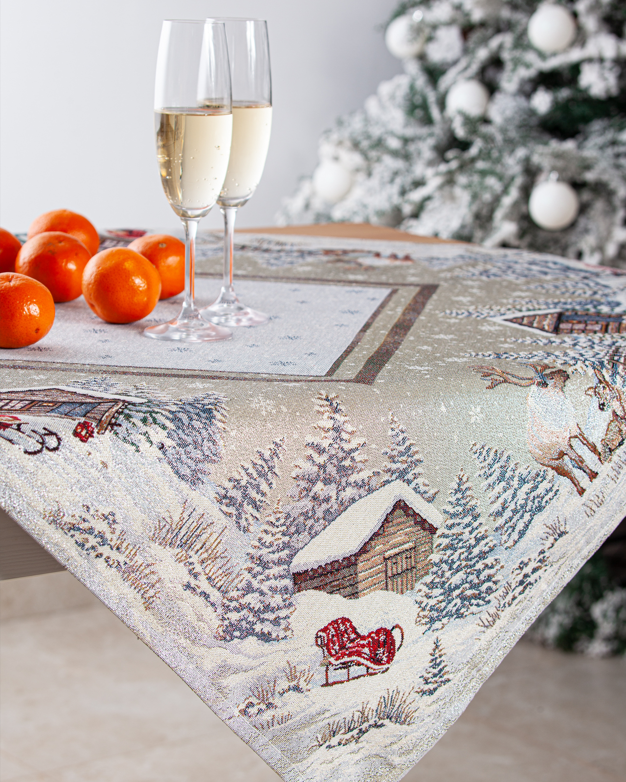 Северные олени Салфетка 100х100 см 2101563