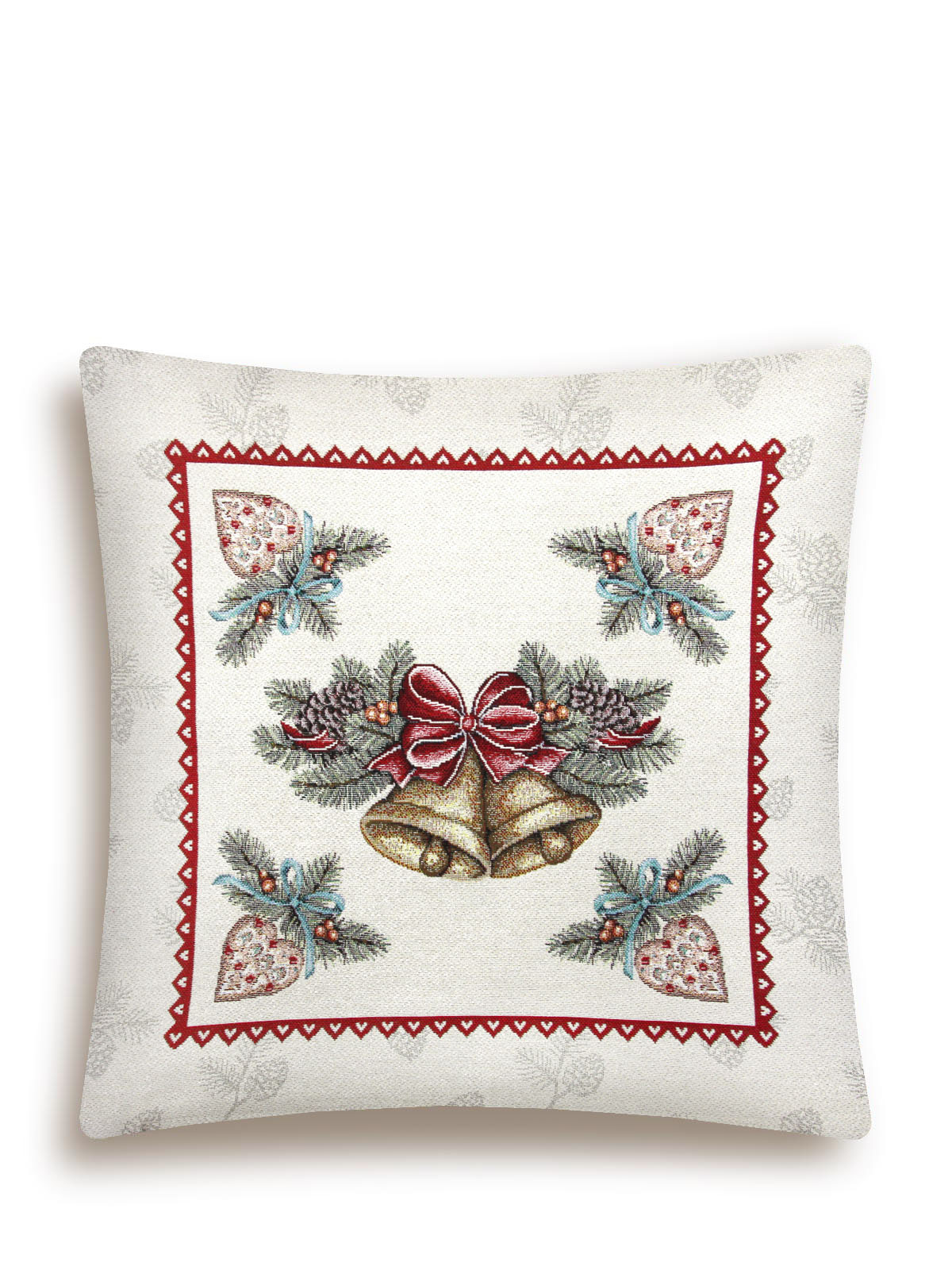 Еловые ветки Колокольчики Наволочка 45х45 см 2109389