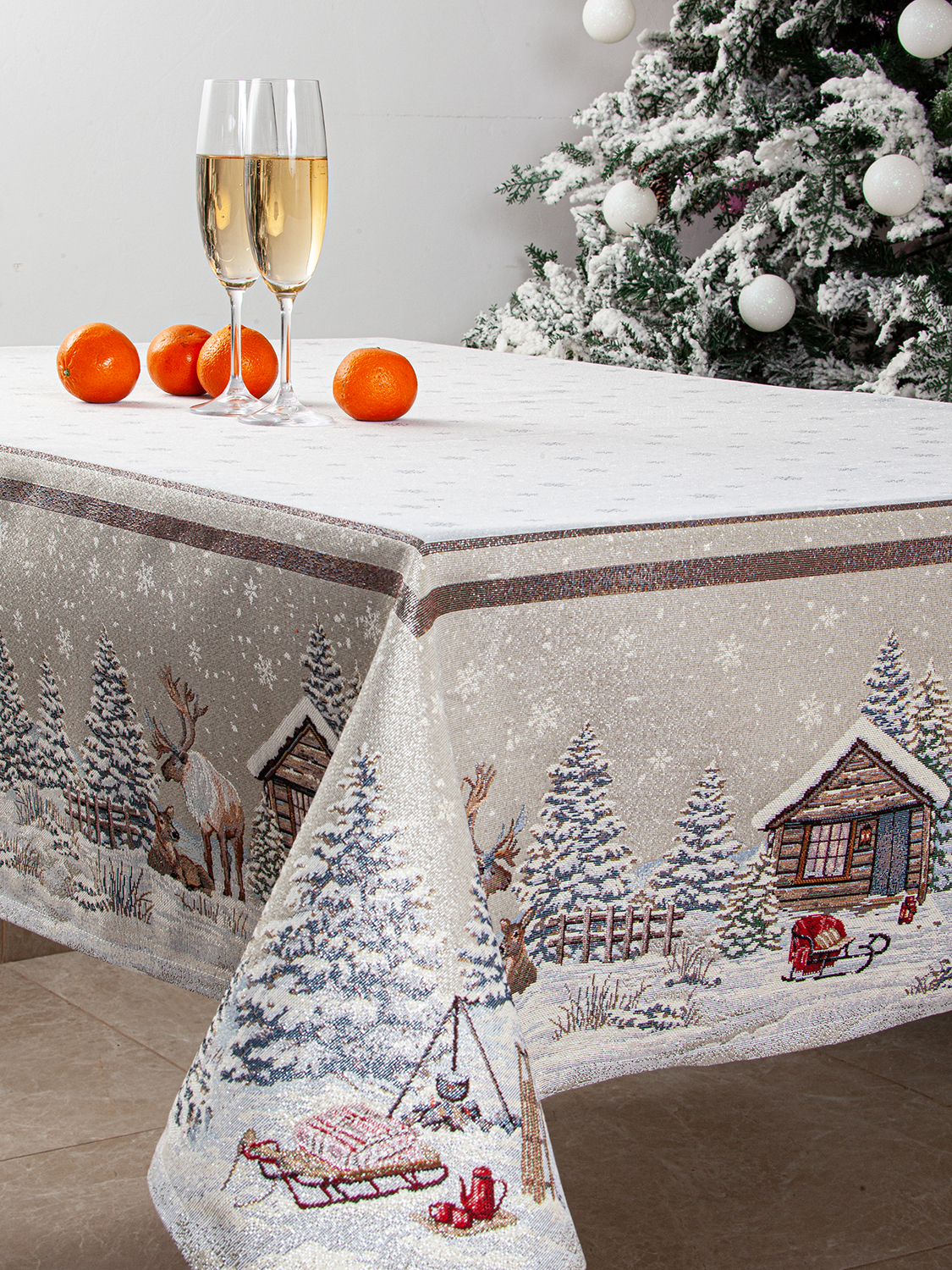 Северные олени Скатерть 140х240 см 2104130