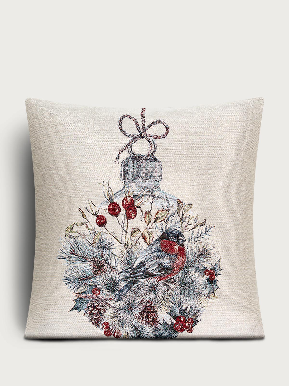 Снегири Новогодний шар Наволочка 45х45 см 2100123