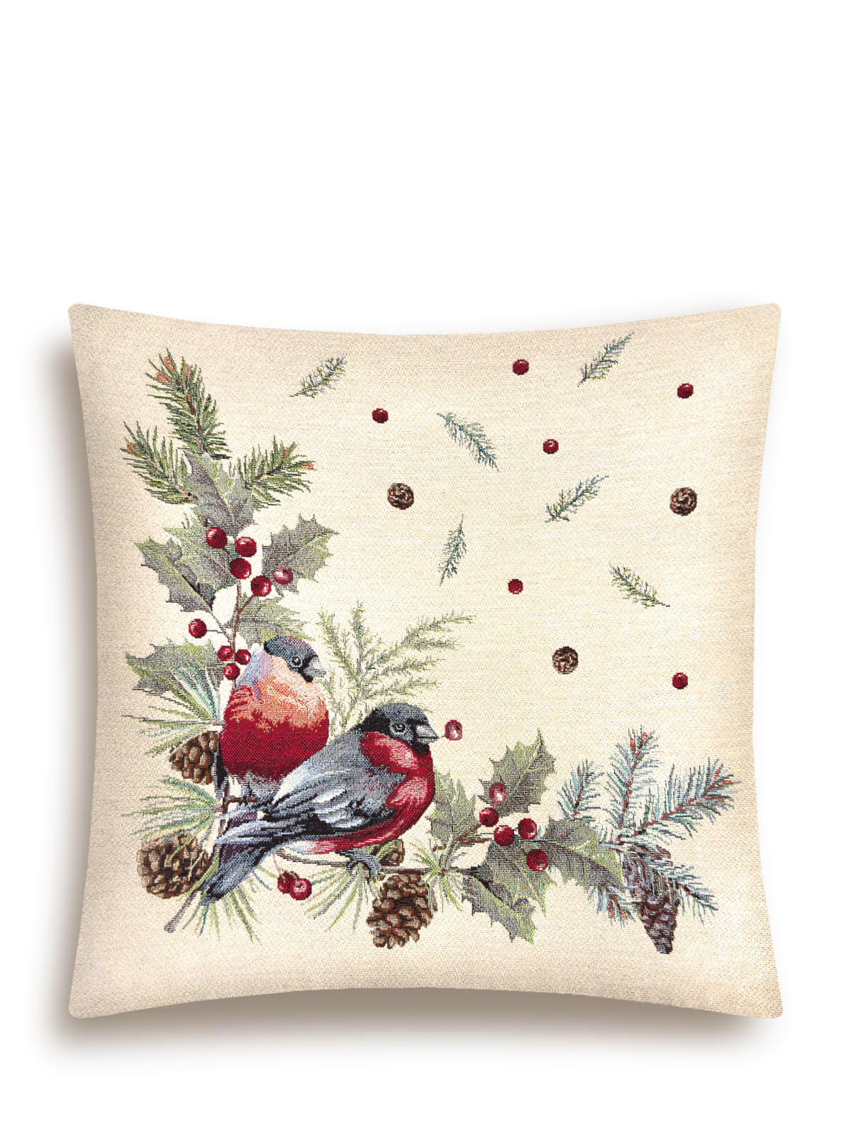 Новогодние друзья Снегири Наволочка 45х45 см 2104475