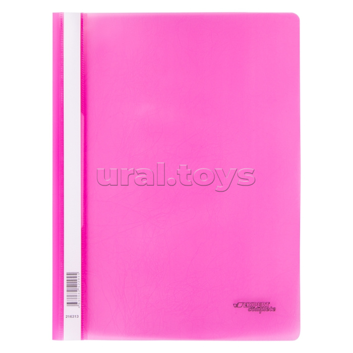 Папка-скоросшиватель A4 140/180 мкм. волокно розовый Trend neon