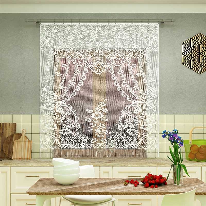 8С1011-Г50 ЗАНАВЕСКА ДЛЯ КУХНИ белый 2.00*1.70м