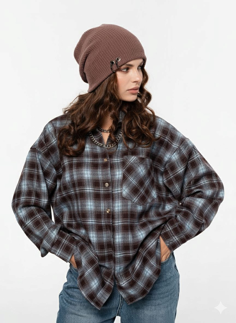 Шапка двойная с кашемиром ESW 25588