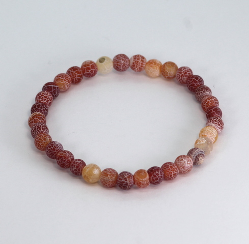 10-185 Браслет на резинке агат африканский 6 мм