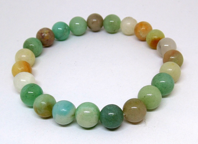 10-100 Браслет на резинке амазонит №2 8 мм