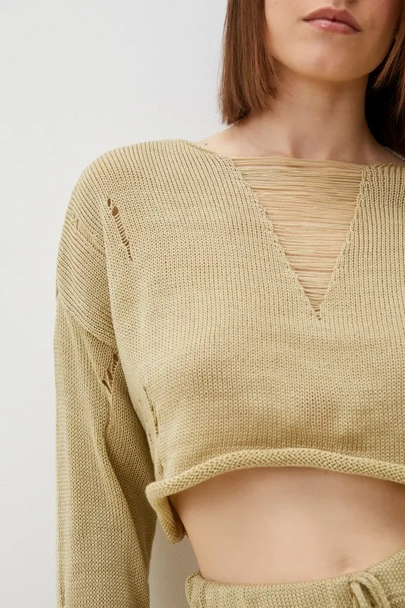 Костюм женский вязаный с шортами и топом Б Арт. 10174