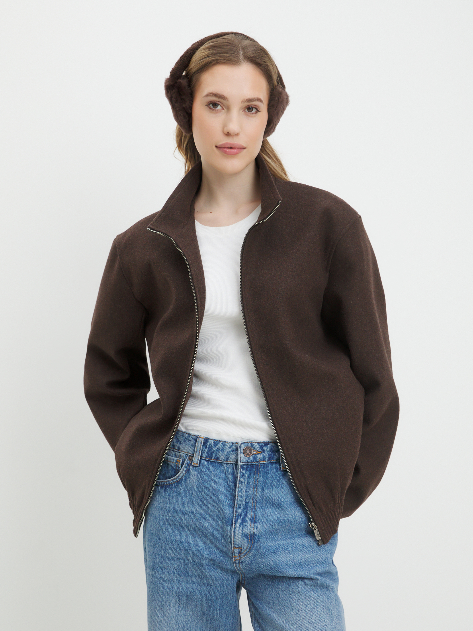 Женские утепленные наушники TENDANCE 4404700, темно-коричневый