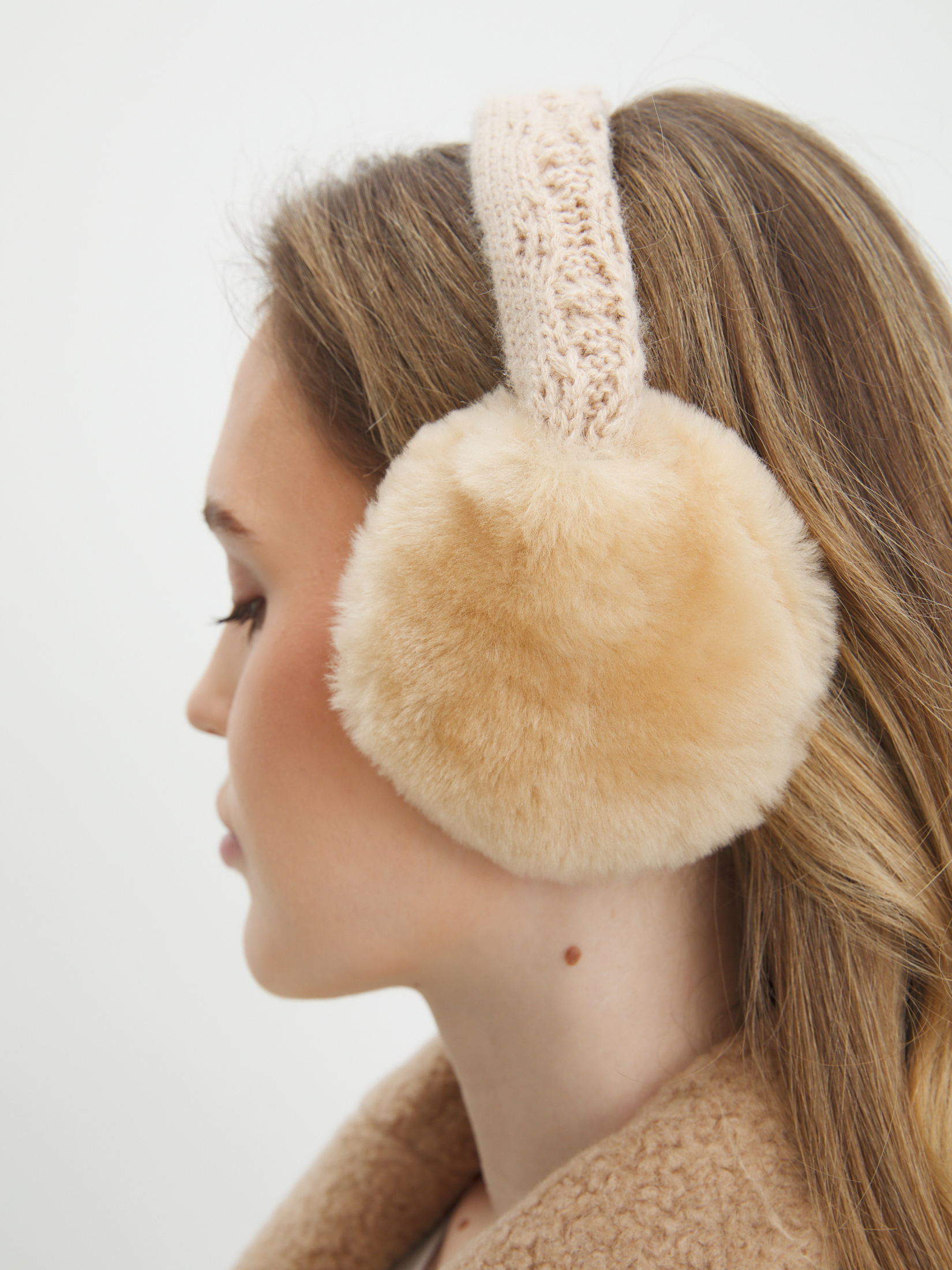 Женские утепленные наушники TENDANCE 4404670, бежевый