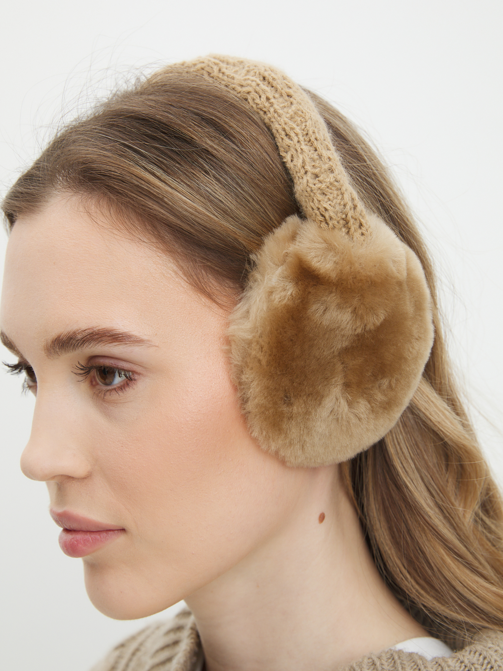 Женские утепленные наушники TENDANCE 4404689, коричневато-бежевый