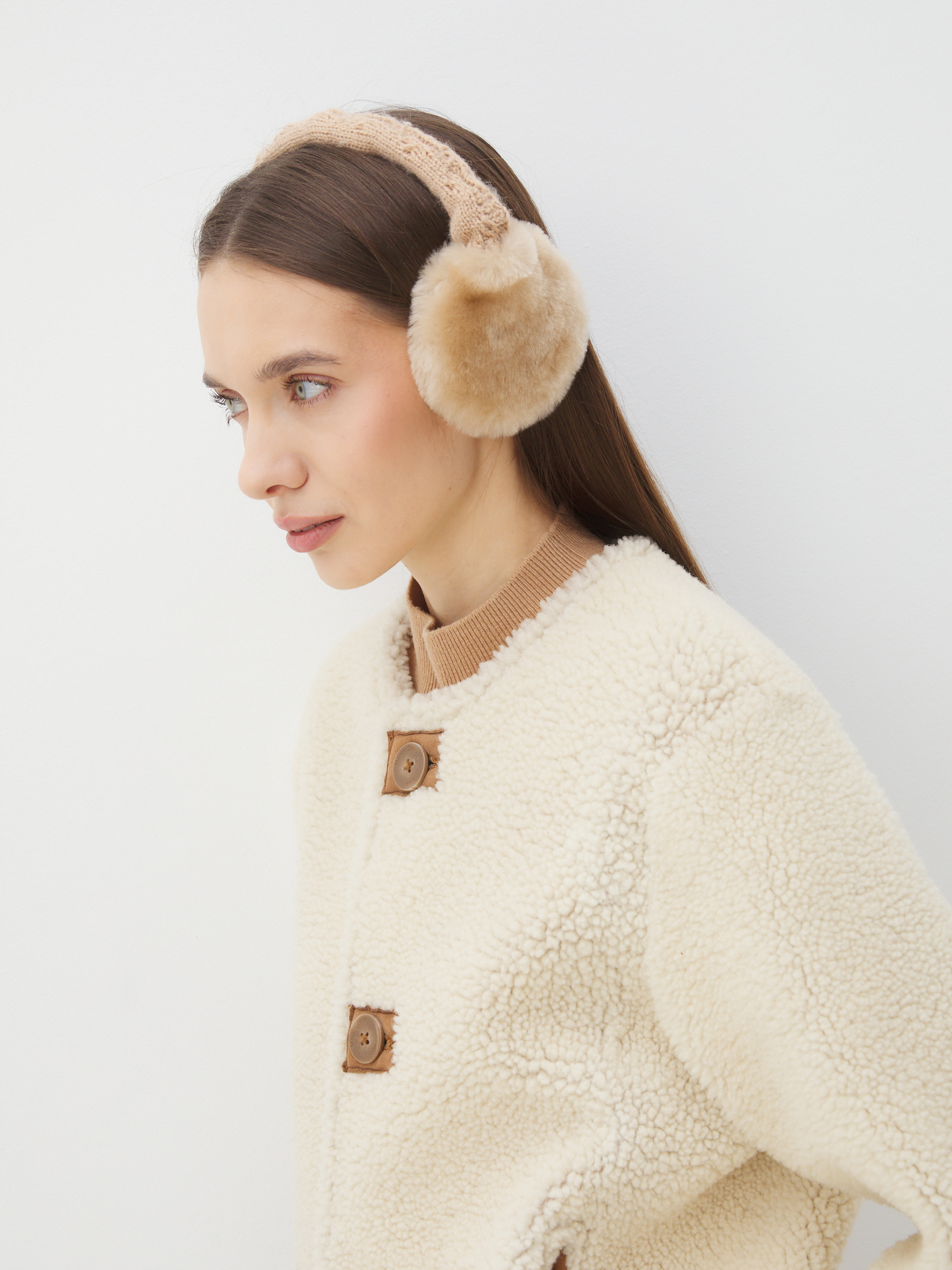 Женские утепленные наушники TENDANCE 4404686, темно-бежевый