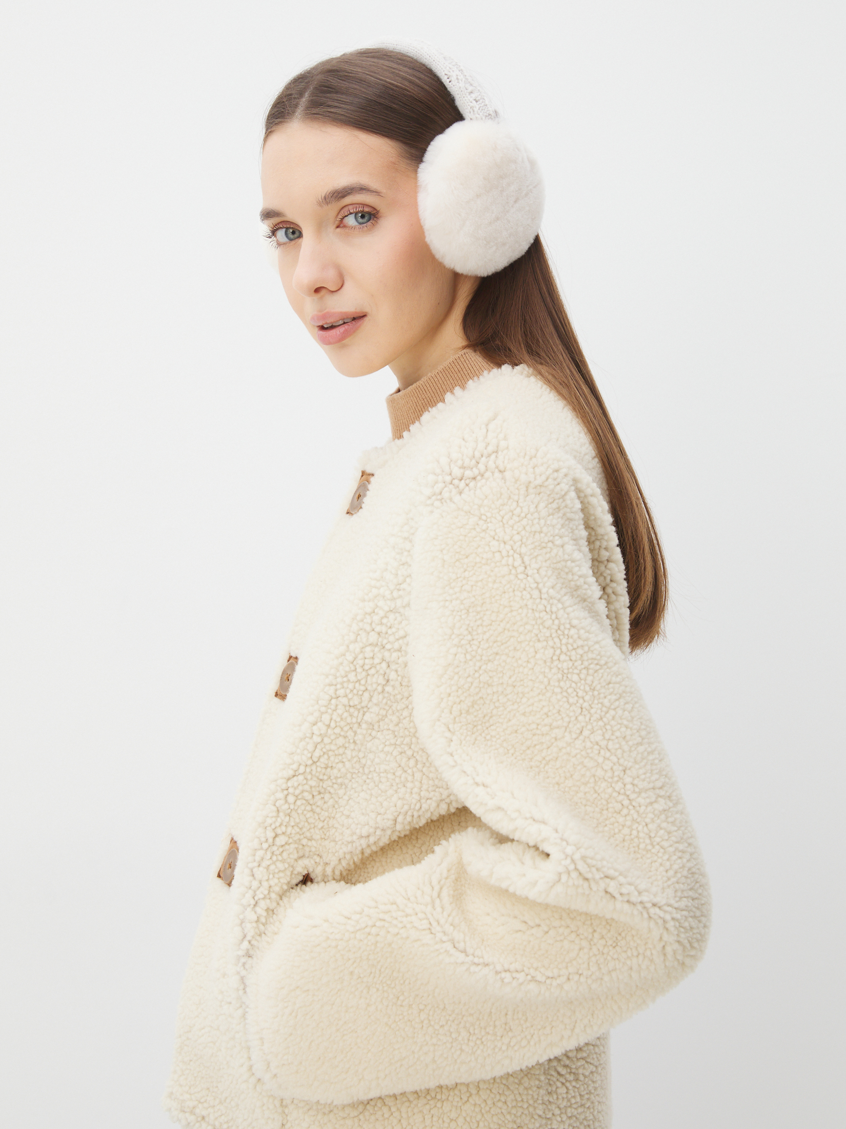 Женские утепленные наушники TENDANCE 4404668, молочно-белый