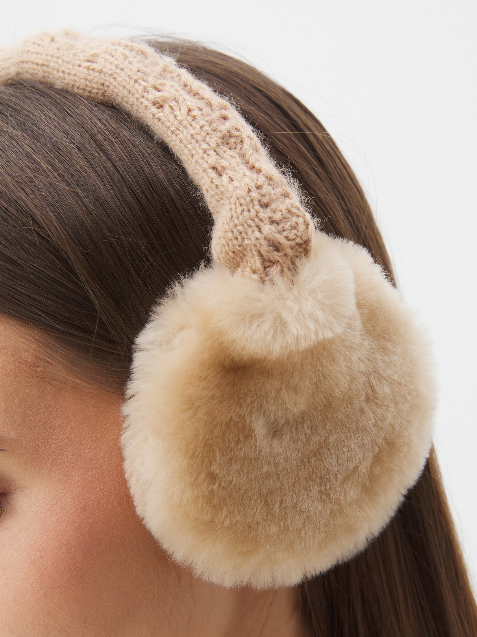 Женские утепленные наушники TENDANCE 4404686, темно-бежевый